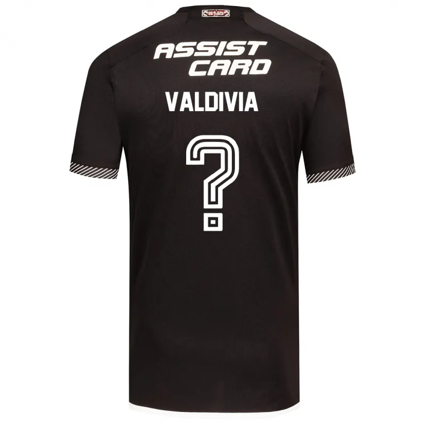 Danxen Niño Camiseta Felipe Valdivia #0 Blanco Negro 2ª Equipación 2024/25 La Camisa