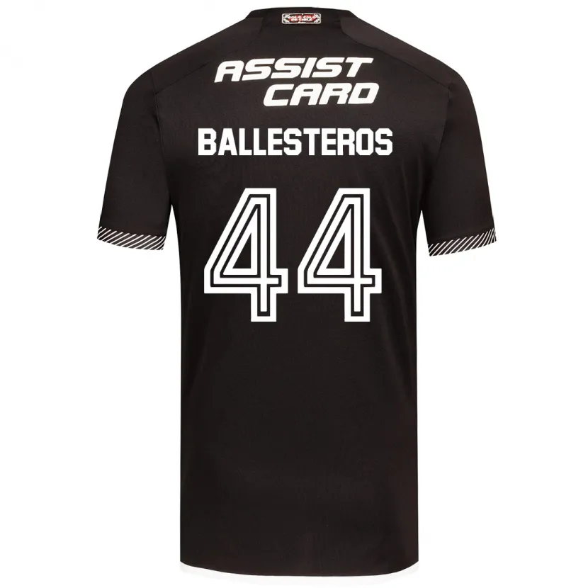 Danxen Niño Camiseta Martín Ballesteros #44 Blanco Negro 2ª Equipación 2024/25 La Camisa