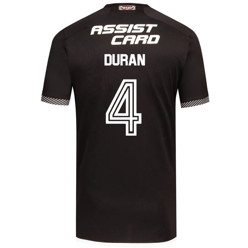 Danxen Niño Camiseta Elisa Durán #4 Blanco Negro 2ª Equipación 2024/25 La Camisa