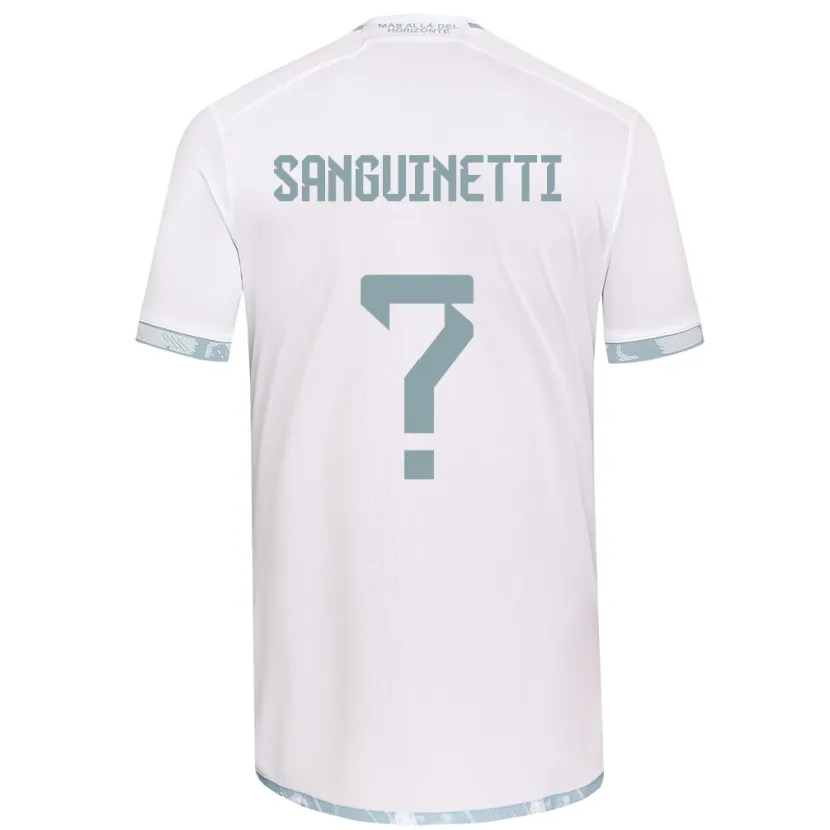 Danxen Niño Camiseta Fernando Sanguinetti #0 Gris Blanco 2ª Equipación 2024/25 La Camisa