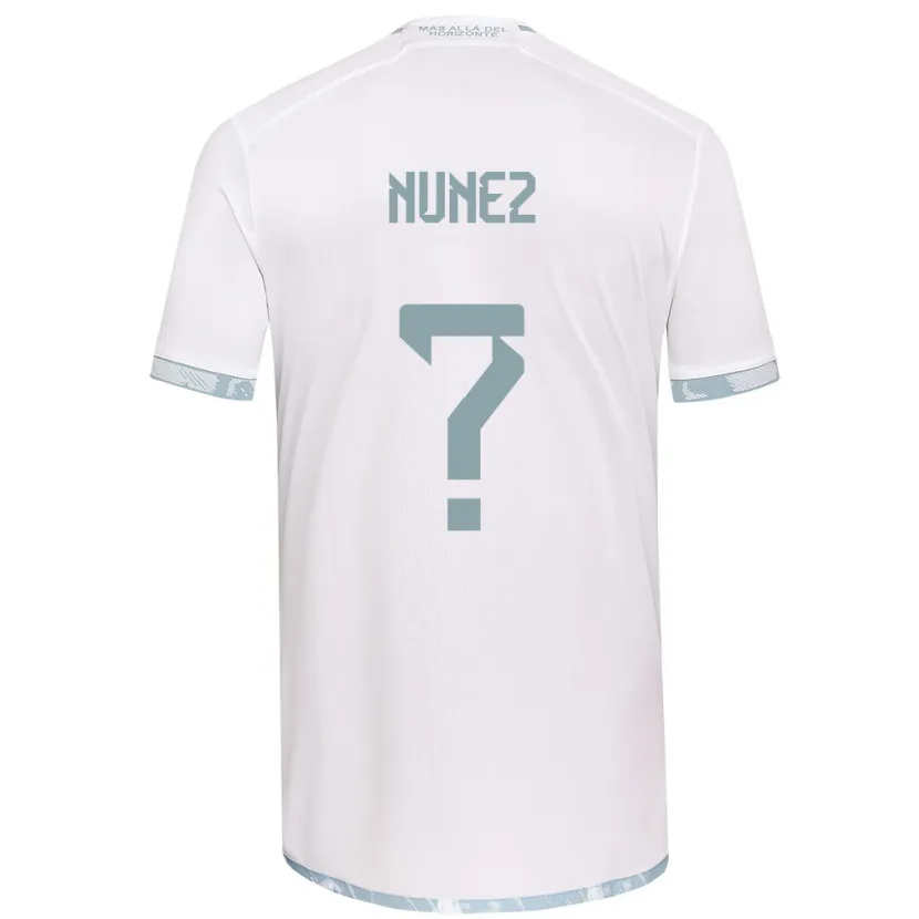 Danxen Niño Camiseta Renato Nuñez #0 Gris Blanco 2ª Equipación 2024/25 La Camisa