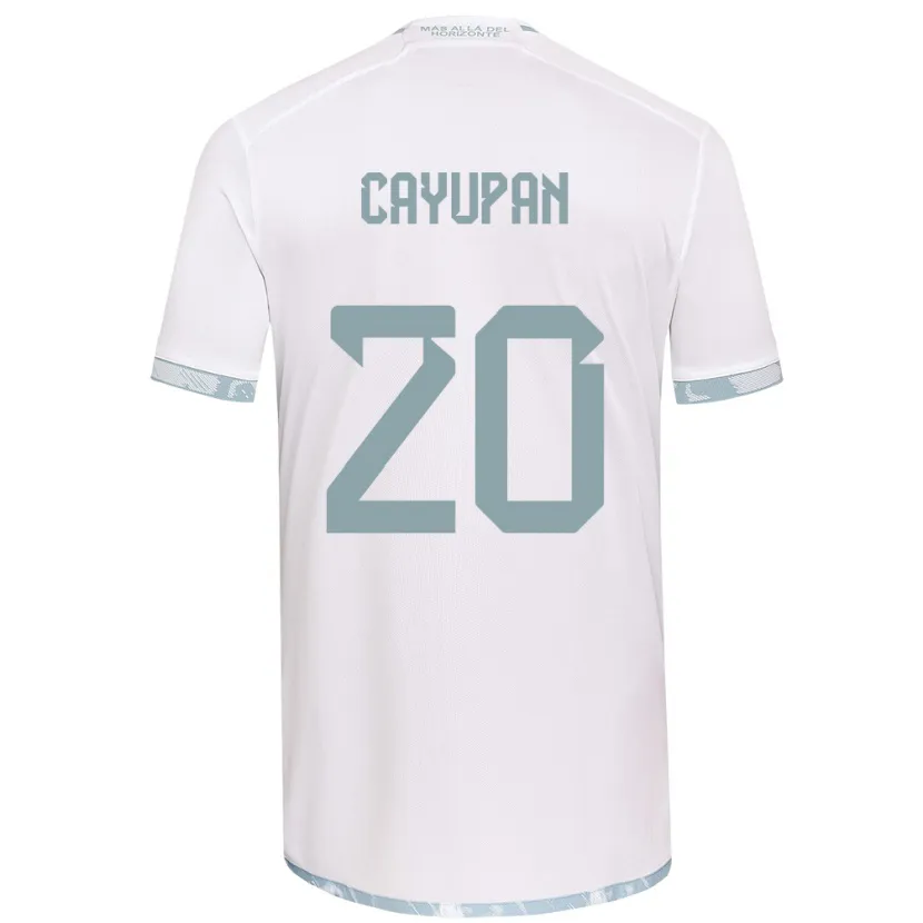 Danxen Niño Camiseta Natalia Cayupán #20 Gris Blanco 2ª Equipación 2024/25 La Camisa