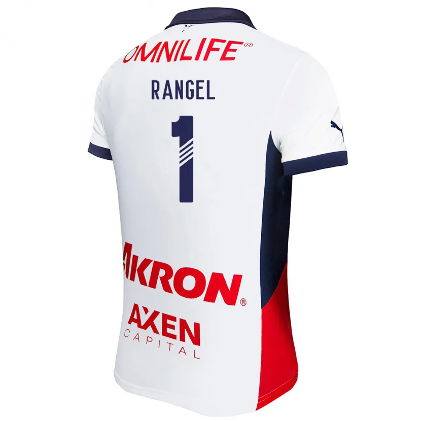 Danxen Niño Camiseta Raúl Rangel #1 Blanco Rojo Azul 2ª Equipación 2024/25 La Camisa