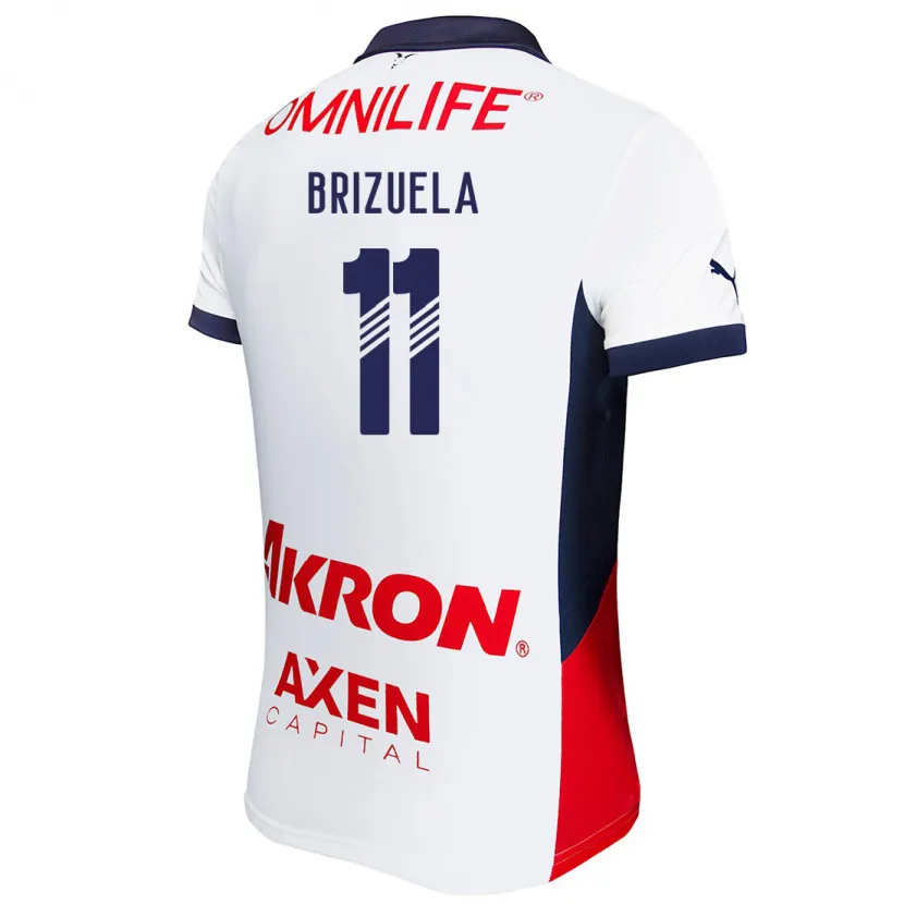 Danxen Niño Camiseta Isaác Brizuela #11 Blanco Rojo Azul 2ª Equipación 2024/25 La Camisa