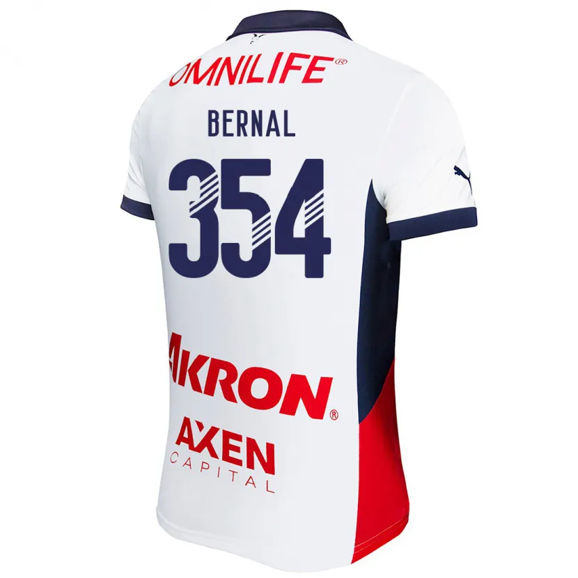 Danxen Niño Camiseta Carlos Bernal #354 Blanco Rojo Azul 2ª Equipación 2024/25 La Camisa