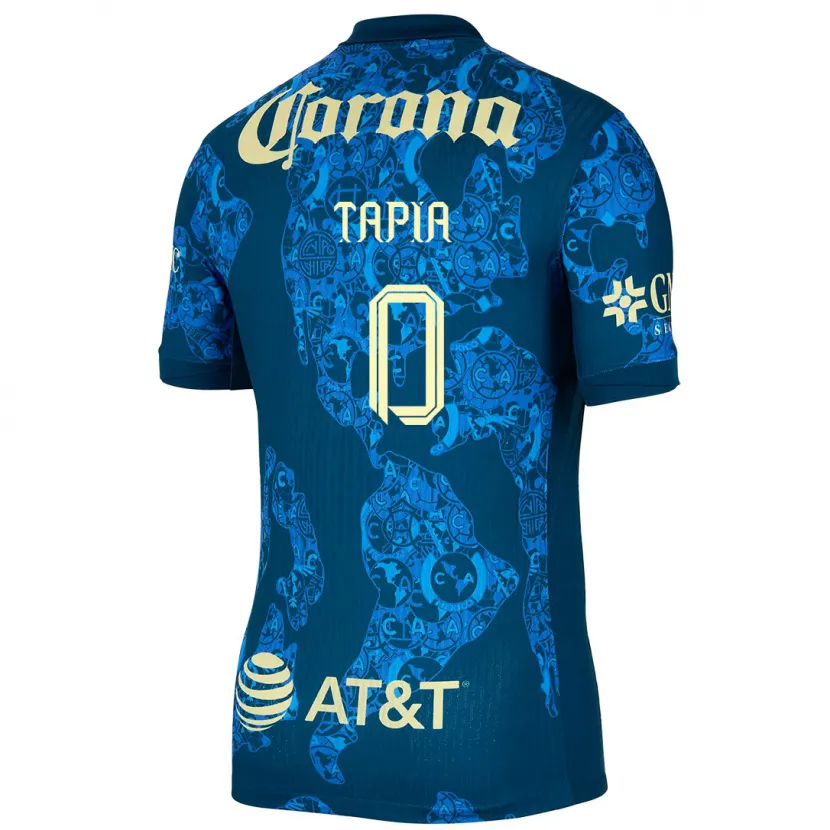 Danxen Niño Camiseta Leonardo Tapia #0 Azul Amarillo 2ª Equipación 2024/25 La Camisa