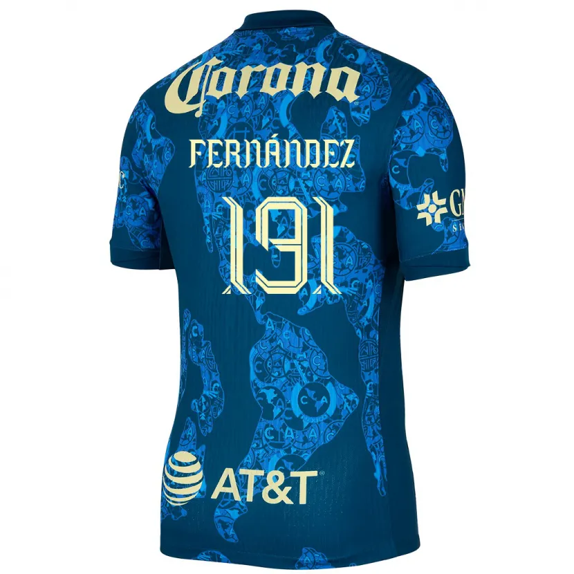 Danxen Niño Camiseta Adrián Fernández #191 Azul Amarillo 2ª Equipación 2024/25 La Camisa