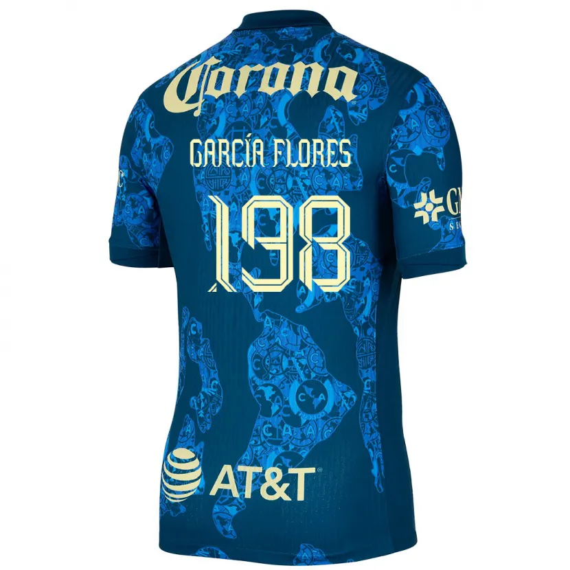 Danxen Niño Camiseta Francisco García Flores #198 Azul Amarillo 2ª Equipación 2024/25 La Camisa