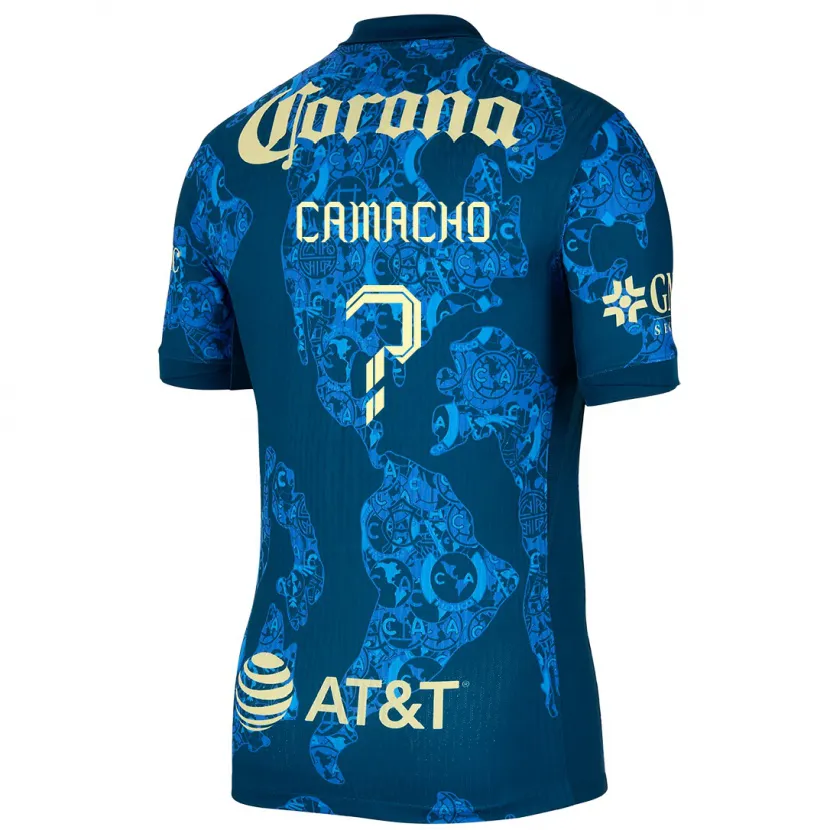 Danxen Niño Camiseta Jorge Camacho #0 Azul Amarillo 2ª Equipación 2024/25 La Camisa