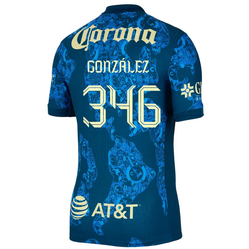 Danxen Niño Camiseta Ricardo González #346 Azul Amarillo 2ª Equipación 2024/25 La Camisa