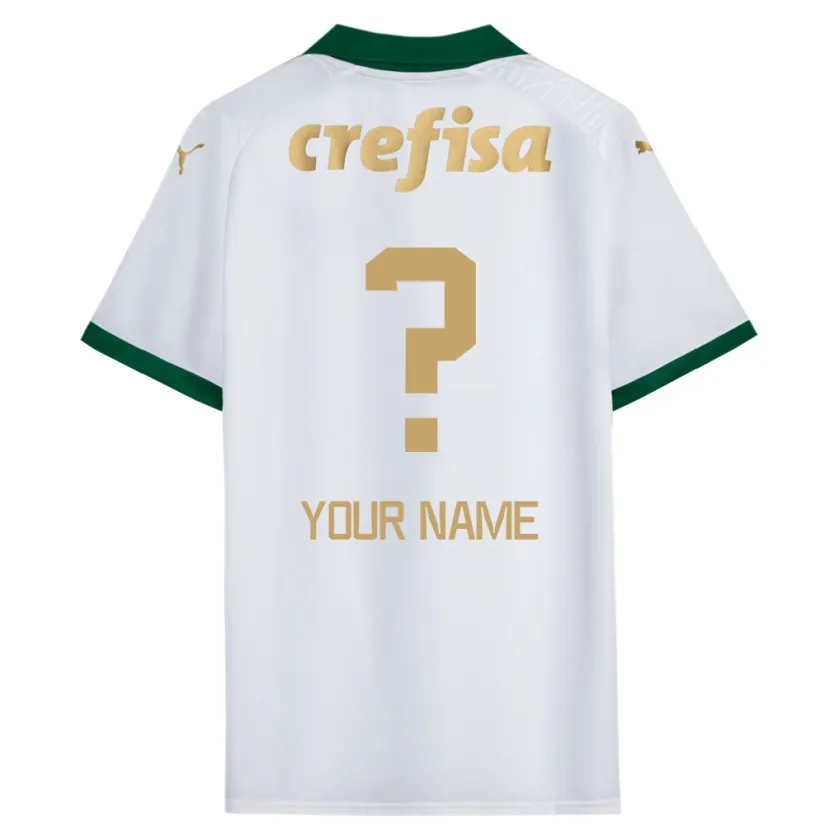 Danxen Niño Camiseta Su Nombre #0 Blanco Verde 2ª Equipación 2024/25 La Camisa