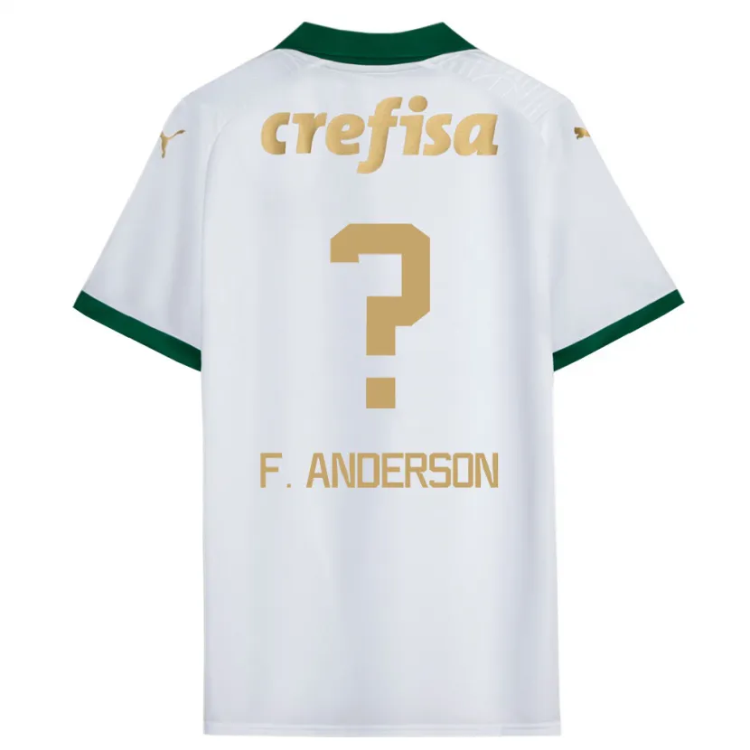 Danxen Niño Camiseta Felipe Anderson #0 Blanco Verde 2ª Equipación 2024/25 La Camisa