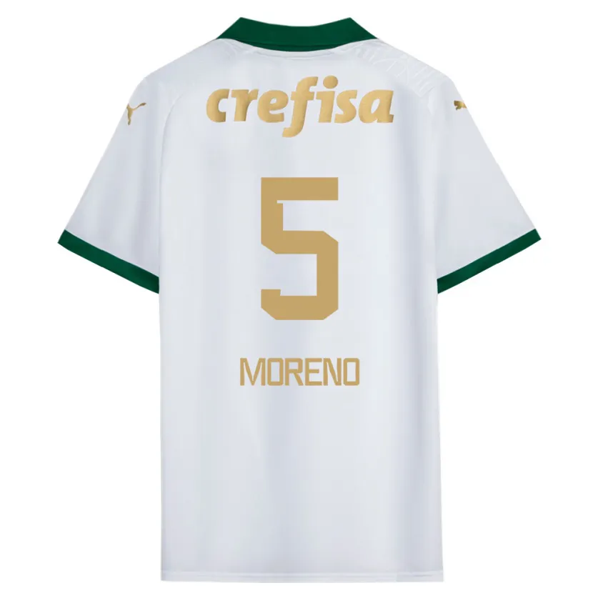 Danxen Niño Camiseta Aníbal Moreno #5 Blanco Verde 2ª Equipación 2024/25 La Camisa