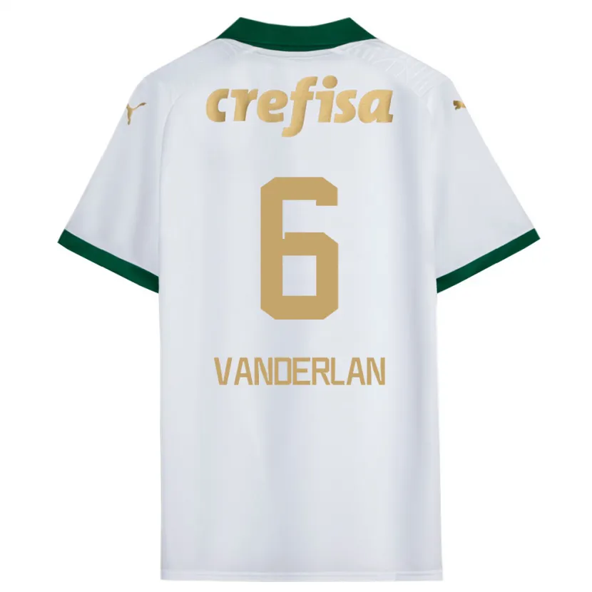 Danxen Niño Camiseta Vanderlan #6 Blanco Verde 2ª Equipación 2024/25 La Camisa