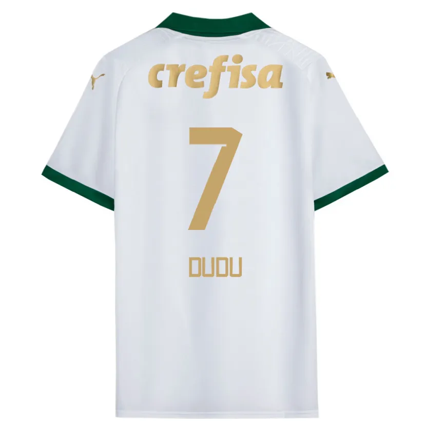 Danxen Niño Camiseta Dudu #7 Blanco Verde 2ª Equipación 2024/25 La Camisa