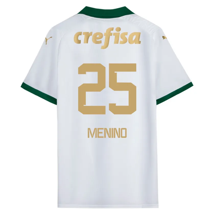 Danxen Niño Camiseta Gabriel Menino #25 Blanco Verde 2ª Equipación 2024/25 La Camisa