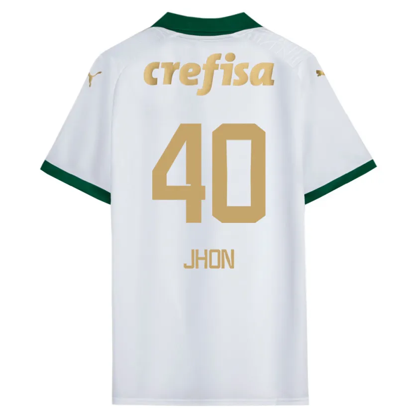 Danxen Niño Camiseta Jhon Jhon #40 Blanco Verde 2ª Equipación 2024/25 La Camisa