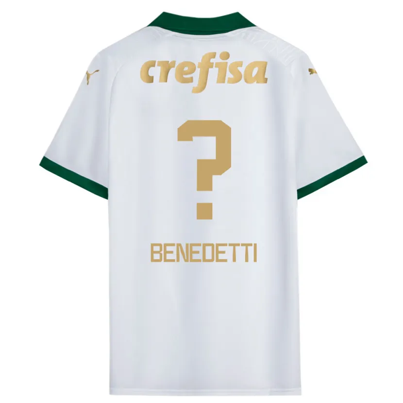 Danxen Niño Camiseta Luis Benedetti #0 Blanco Verde 2ª Equipación 2024/25 La Camisa