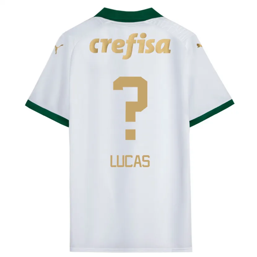 Danxen Niño Camiseta André Lucas #0 Blanco Verde 2ª Equipación 2024/25 La Camisa