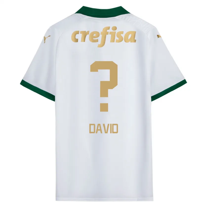 Danxen Niño Camiseta David #0 Blanco Verde 2ª Equipación 2024/25 La Camisa