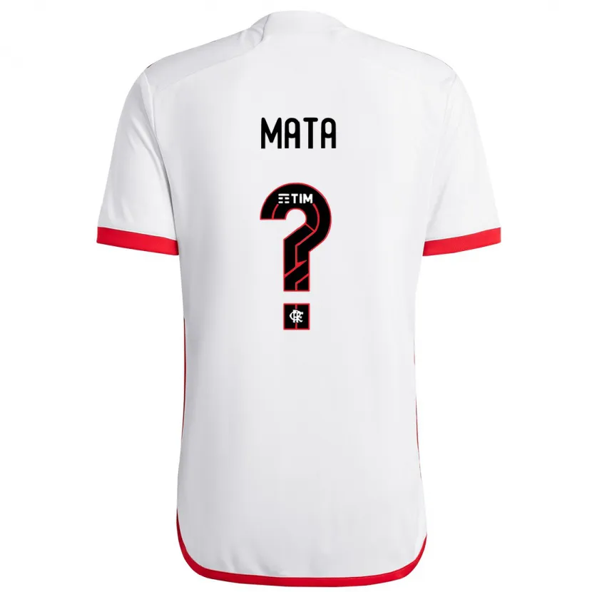 Danxen Niño Camiseta Da Mata #0 Blanco Rojo 2ª Equipación 2024/25 La Camisa