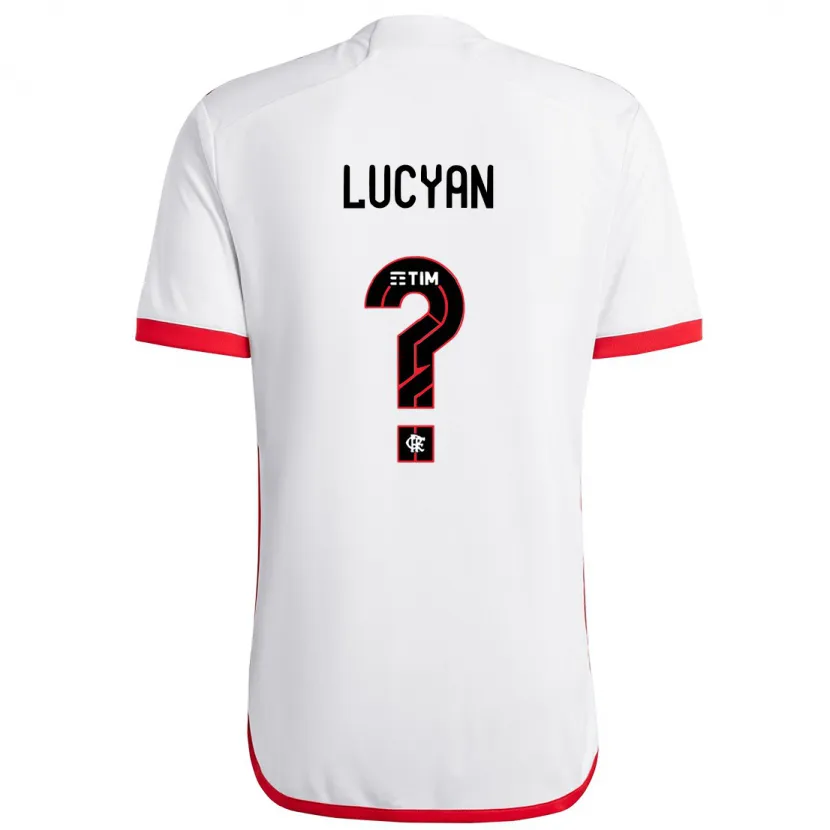 Danxen Niño Camiseta Lucyan #0 Blanco Rojo 2ª Equipación 2024/25 La Camisa