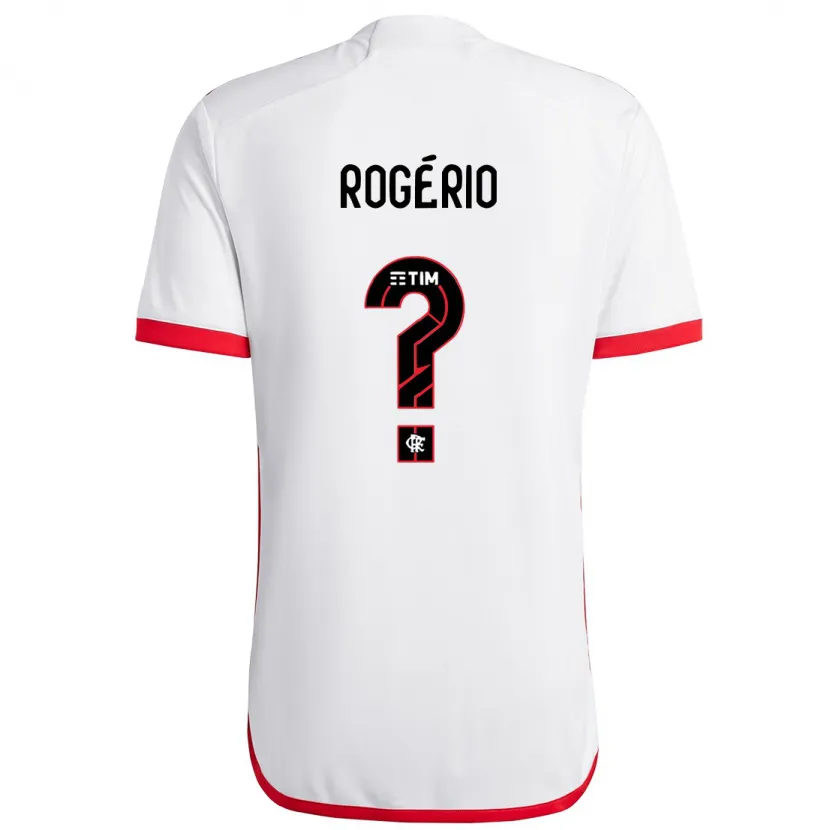 Danxen Niño Camiseta Daniel Rogério #0 Blanco Rojo 2ª Equipación 2024/25 La Camisa