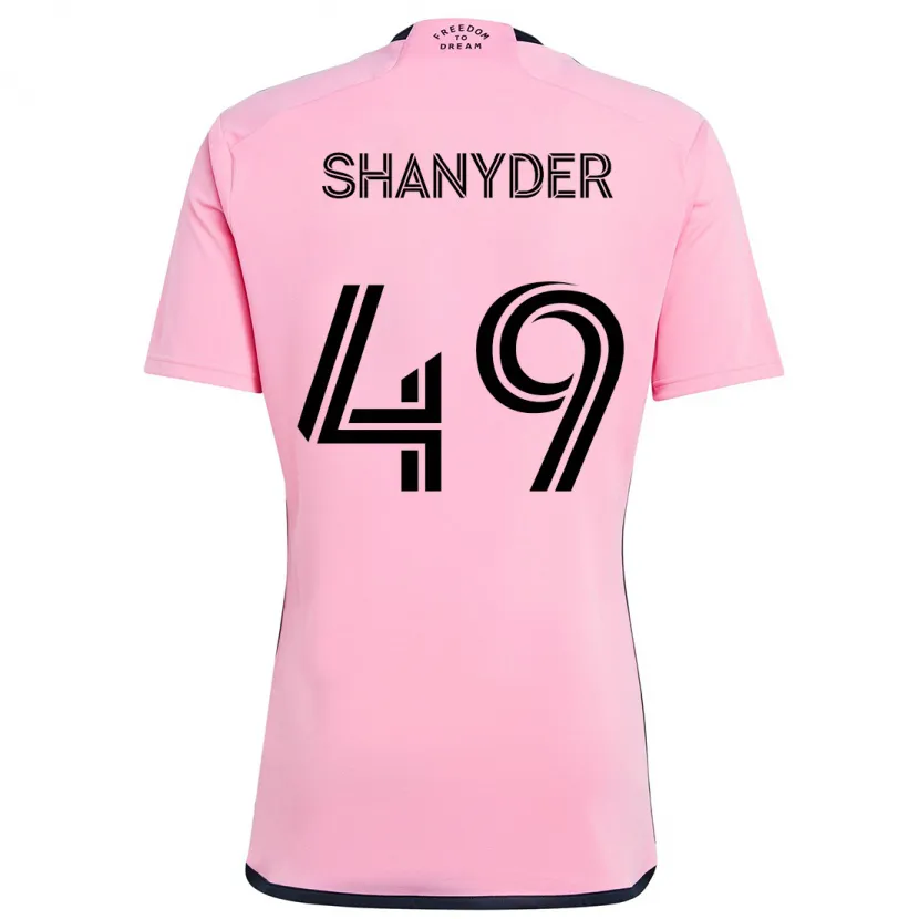 Danxen Hombre Camiseta Shanyder Borgelin #49 Rosa 1ª Equipación 2024/25 La Camisa