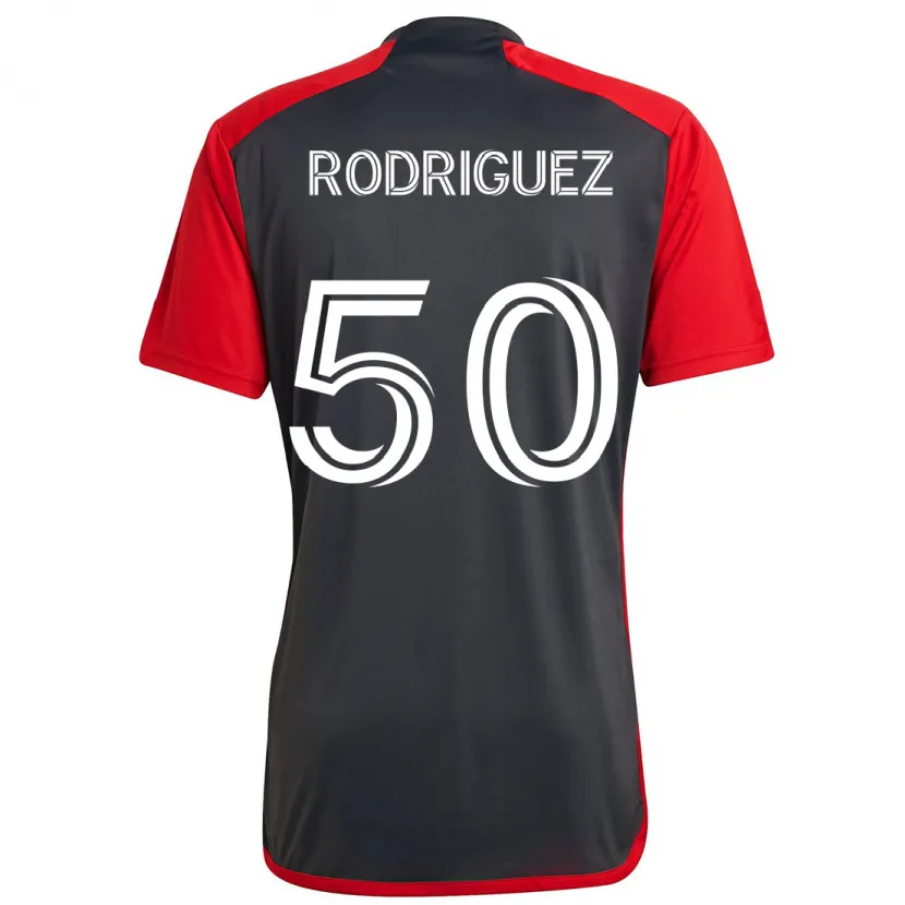 Danxen Hombre Camiseta Abraham Rodriguez #50 Rojo Grayn 1ª Equipación 2024/25 La Camisa