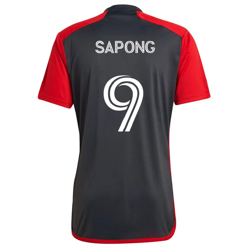 Danxen Hombre Camiseta C.j. Sapong #9 Rojo Grayn 1ª Equipación 2024/25 La Camisa