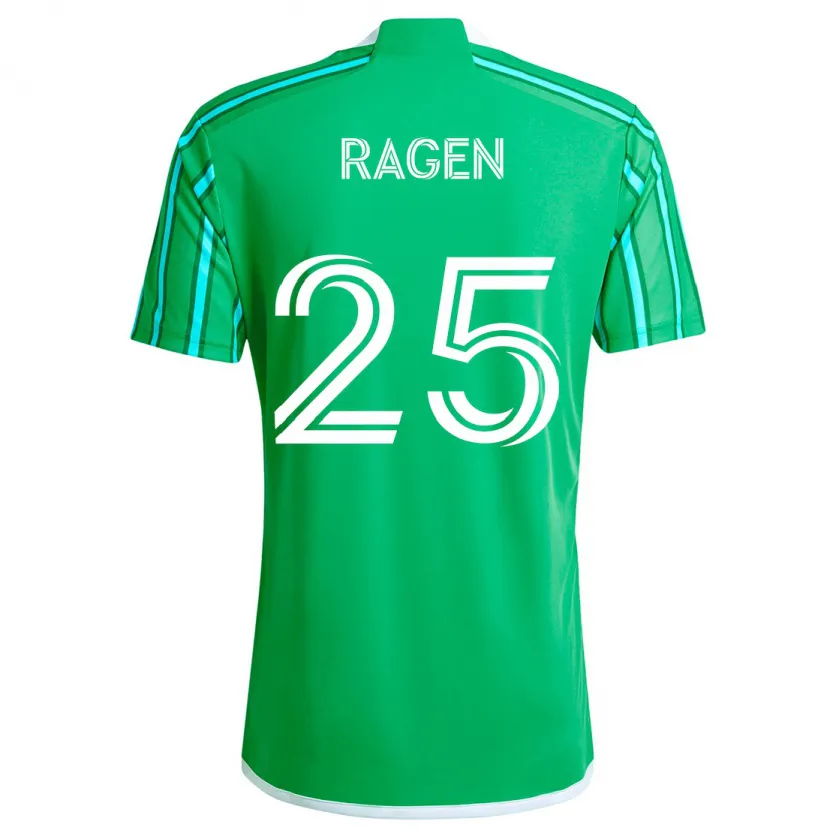 Danxen Hombre Camiseta Jackson Ragen #25 Verde Blanco 1ª Equipación 2024/25 La Camisa