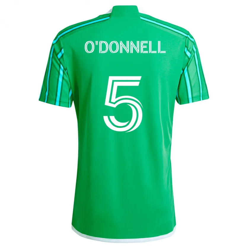 Danxen Hombre Camiseta Kristina O'donnell #5 Verde Blanco 1ª Equipación 2024/25 La Camisa