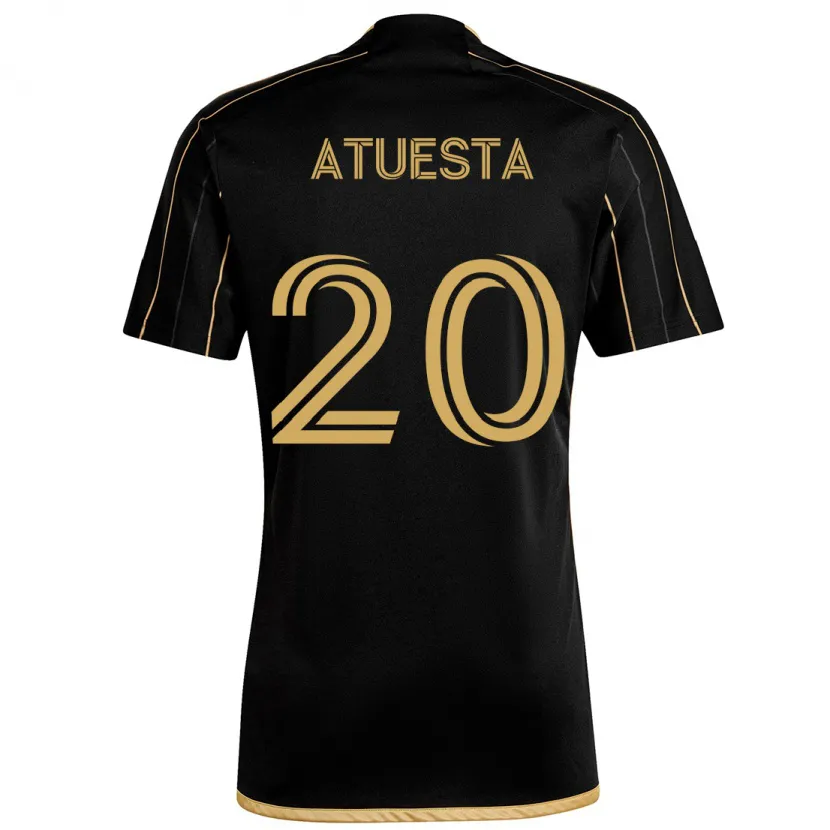 Danxen Hombre Camiseta Eduard Atuesta #20 Oro Negro 1ª Equipación 2024/25 La Camisa