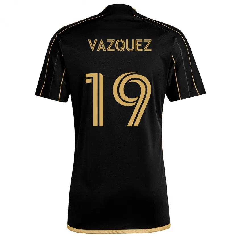 Danxen Hombre Camiseta Favian Vazquez #19 Oro Negro 1ª Equipación 2024/25 La Camisa