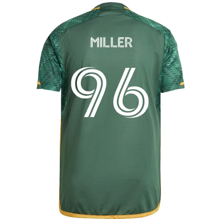 Danxen Hombre Camiseta Carver Miller #96 Verde Naranja 1ª Equipación 2024/25 La Camisa