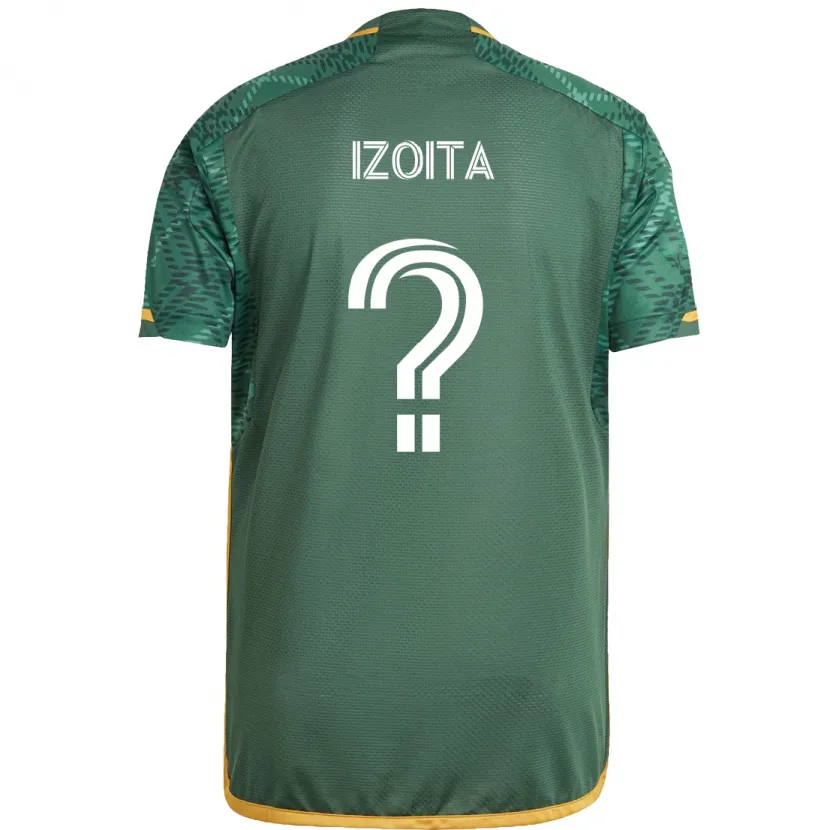 Danxen Hombre Camiseta Eric Izoita #0 Verde Naranja 1ª Equipación 2024/25 La Camisa