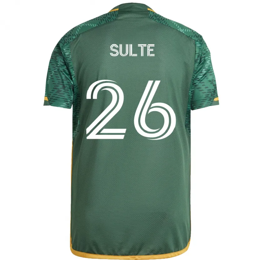 Danxen Hombre Camiseta Hunter Sulte #26 Verde Naranja 1ª Equipación 2024/25 La Camisa