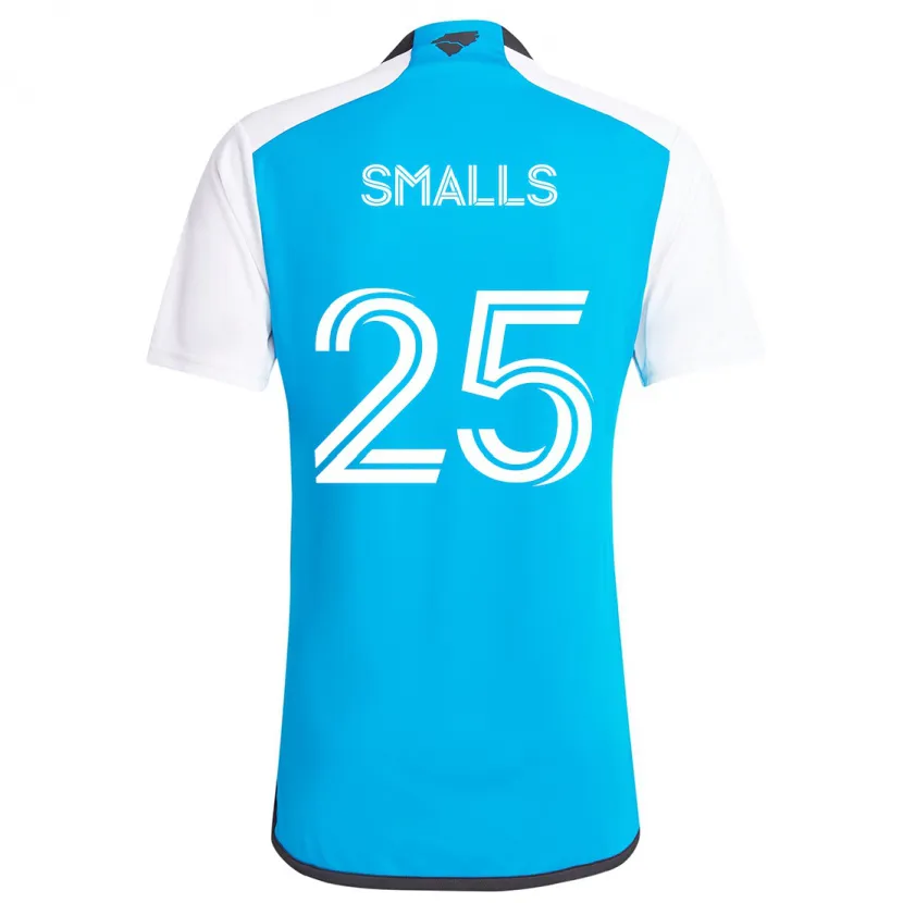 Danxen Hombre Camiseta Tyger Smalls #25 Azul Blanco 1ª Equipación 2024/25 La Camisa