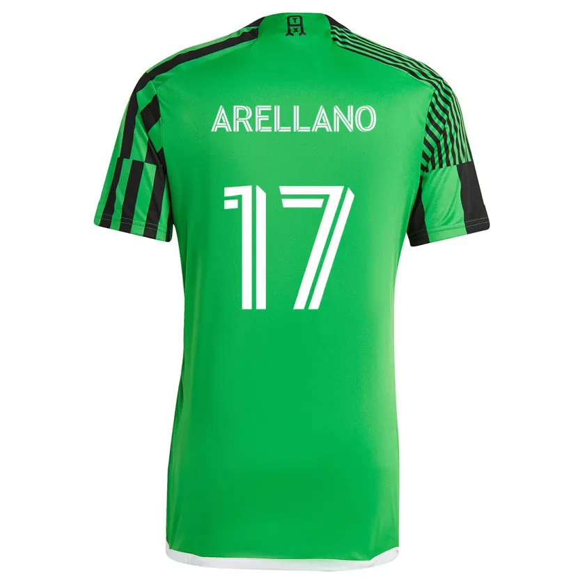 Danxen Hombre Camiseta Bryan Arellano #17 Verde Negro 1ª Equipación 2024/25 La Camisa