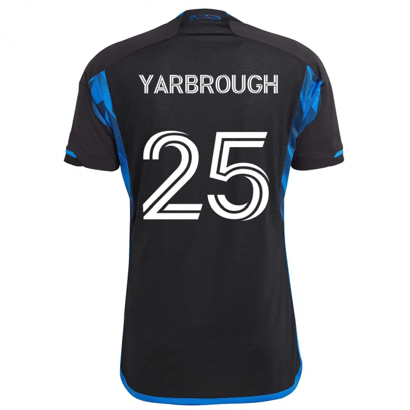 Danxen Hombre Camiseta William Yarbrough #25 Azul Negro 1ª Equipación 2024/25 La Camisa