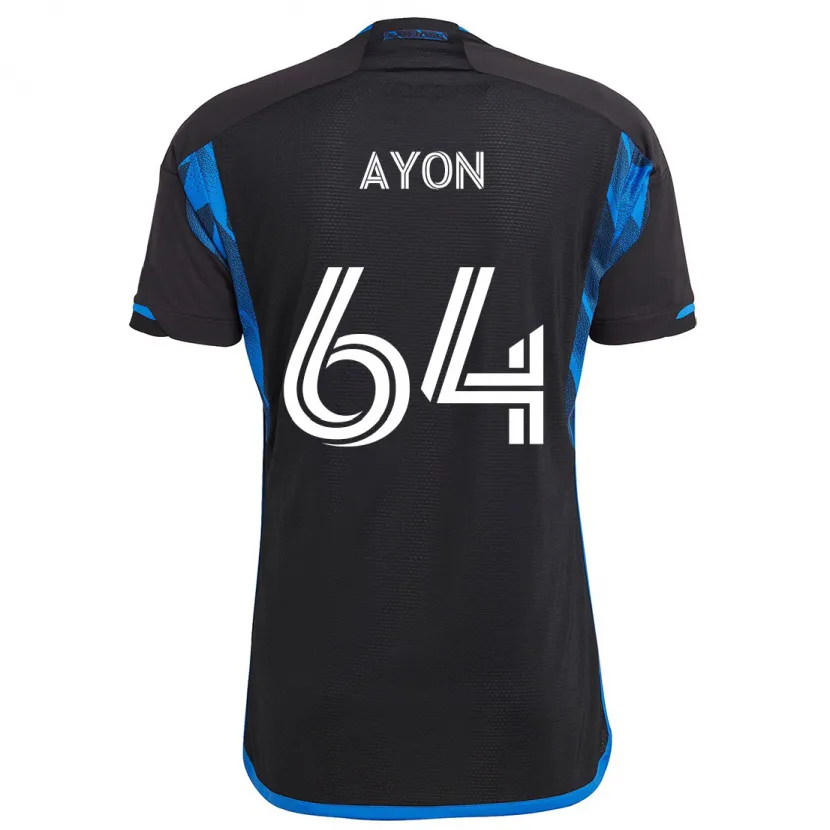 Danxen Hombre Camiseta Jerry Ayon #64 Azul Negro 1ª Equipación 2024/25 La Camisa