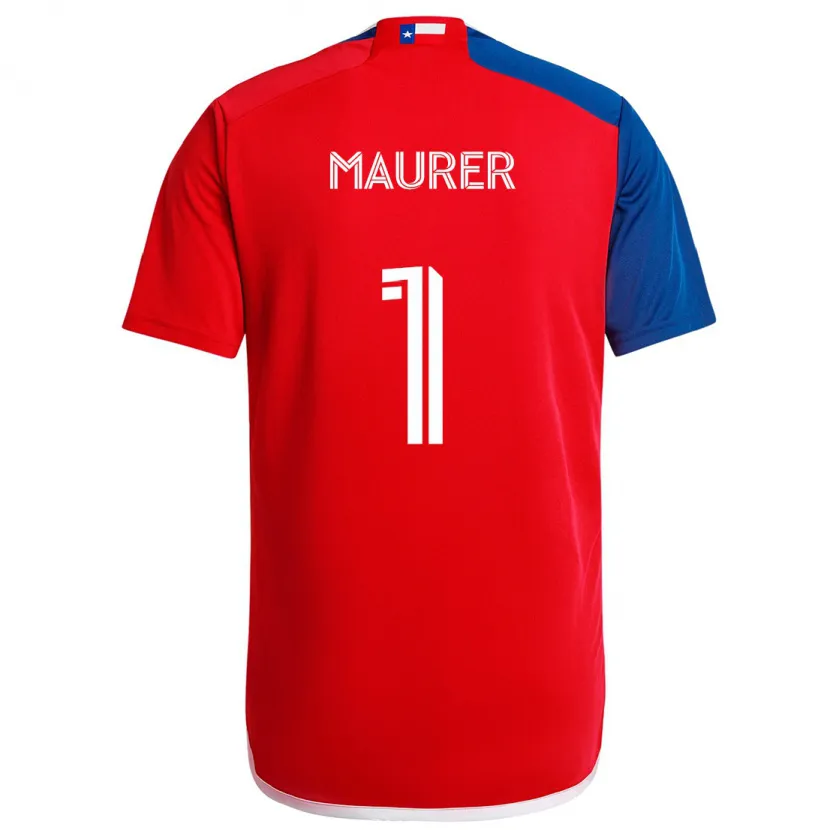 Danxen Hombre Camiseta Jimmy Maurer #1 Azul Rojo 1ª Equipación 2024/25 La Camisa