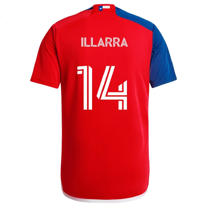 Danxen Hombre Camiseta Asier Illarramendi #14 Azul Rojo 1ª Equipación 2024/25 La Camisa