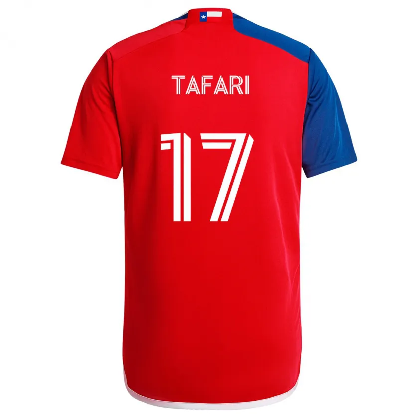 Danxen Hombre Camiseta Nkosi Tafari #17 Azul Rojo 1ª Equipación 2024/25 La Camisa