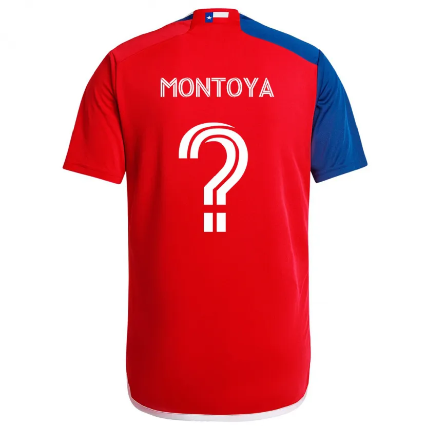 Danxen Hombre Camiseta Nicolás Montoya #0 Azul Rojo 1ª Equipación 2024/25 La Camisa