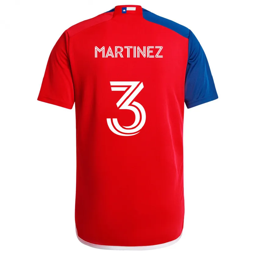 Danxen Hombre Camiseta José Antonio Martínez #3 Azul Rojo 1ª Equipación 2024/25 La Camisa