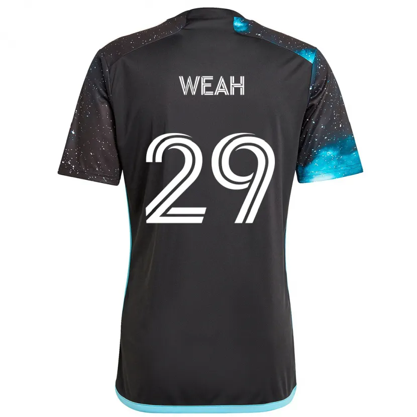 Danxen Hombre Camiseta Patrick Weah #29 Azul Negro 1ª Equipación 2024/25 La Camisa