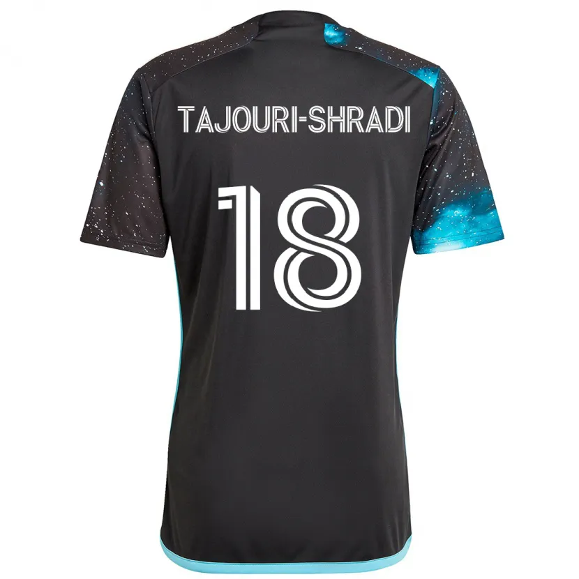 Danxen Hombre Camiseta Ismael Tajouri-Shradi #18 Azul Negro 1ª Equipación 2024/25 La Camisa