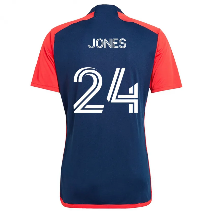 Danxen Hombre Camiseta Dejuan Jones #24 Azul Rojo 1ª Equipación 2024/25 La Camisa