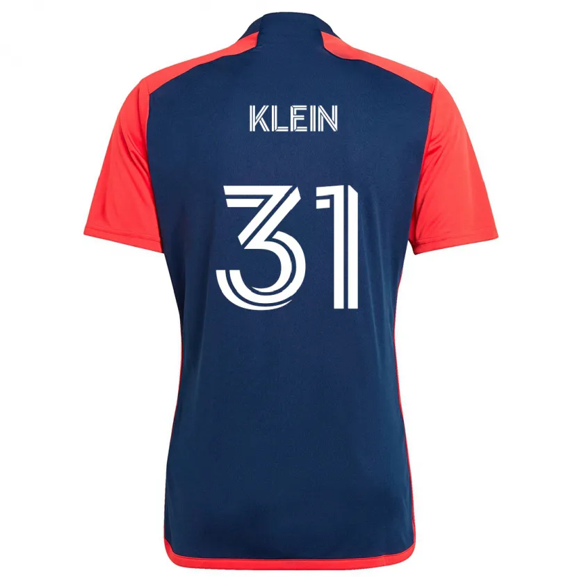 Danxen Hombre Camiseta Eric Klein #31 Azul Rojo 1ª Equipación 2024/25 La Camisa